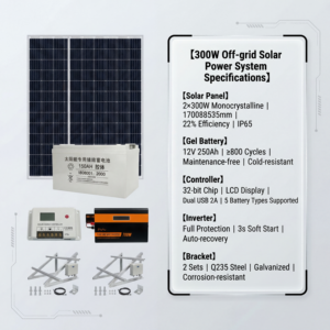 <span class=keywords><strong>Kit</strong></span> de panneaux solaires haute performance 600W avec batterie gel 250Ah – Ensemble de panneaux photovoltaïques stables <span class=keywords><strong>pour</strong></span> camping-car, <span class=keywords><strong>caravane</strong></span> et usage hors réseau - Product Image 2