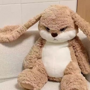 Peluche Lapin <span class=keywords><strong>Dodo</strong></span> à Oreilles Tombantes, Rembourrage Coton PP, Cadeau Compagnon de Nuit pour Enfants de 14 Ans et Plus - Vente Flash - Product Image 1