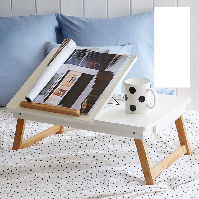 Adjustable Height Small Laptop Desk with Drawer Portable Folding Student Learning Table for Home & Office for Bed & Quarters