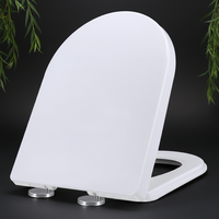 Siège de toilette rembourré renforcé avec fonction de fermeture en douceur, détachable rapidement, adapté aux hôtels et à un usage domestique, avec structure métallique