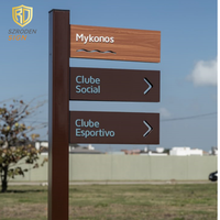 Panneau de signalisation directionnel extérieur en métal personnalisé pour centre commercial, hôtel, parc, zone commerciale