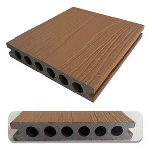 Plancher en WPC <span class=keywords><strong>Ipe</strong></span> innovant à sept trous, technologie de surface co-extrudée, installation facile à clipser, écologique, antidérapant pour un style moderne - Product Image 1