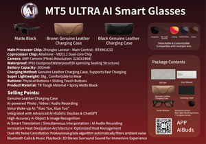 Gafas Inteligentes con IA para Hombre y Mujer, Grabación de <span class=keywords><strong>Video</strong></span> de 8MP, Traducción, Micrófonos con Reducción de Ruido, Resistentes al Agua IPX-6, Control por Aplicación - Product Image 6