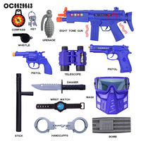 Mini arme de police en plastique, simulation, kit de pistolet électrique pour enfants, vente en gros