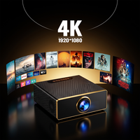 Proyector LED 4K con Altavoces Estéreo HIFI, 1600 Lúmenes, Compatible con 3D, Android 15, Portátil para Uso Empresarial y Educativo, Autoenfoque, WiFi 6