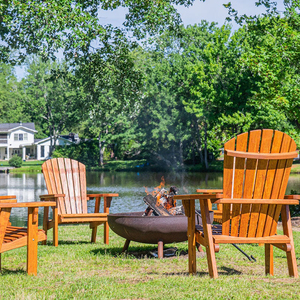 Outdoor Plastic Wood Chair Weather Resistant Patio Deck Backyard modern adirondack Garden Chairs