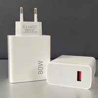 Chargeur rapide pour téléphone 80W avec câble de 1 m, kit logo personnalisé, chargeur mural multi-protocoles, charge rapide, CE FCC RoHS, vente en gros