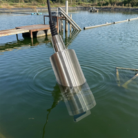Sonde de fluorescence DO RS485 IP68 autonettoyante pour la mesure en ligne de l'oxygène dissous dans les systèmes d'aquaculture, étangs à poissons et RAS