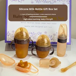 Ensemble d'alimentation <span class=keywords><strong>pour</strong></span> bébé en silicone de qualité alimentaire, 6 pièces, avec poignée, <span class=keywords><strong>biberon</strong></span> <span class=keywords><strong>pour</strong></span> bébé - Product Image 2