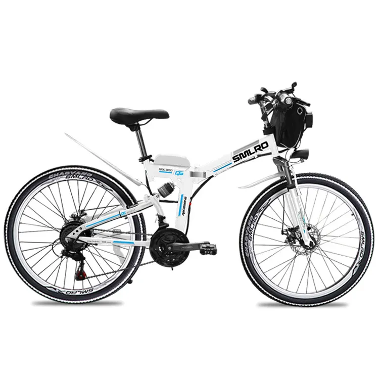 Bicicleta elétrica dobrável de aço, 26 "24", 350w, 500w, 21 velocidades, 48v10ah, lítio-íon, ebike, alta velocidade, de aço carbono