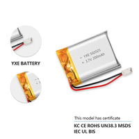 Batterie semi-solide rechargeable personnalisée 3.7V/200mAh YXE502025, petite pochette, 500 cycles, prix usine bas