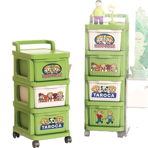 Carrito de Almacenamiento Móvil con 5 Niveles de Estantes Tipo Cajón y Ruedas Suaves para Organización de Sala de Estar y Piso - Product Image 5