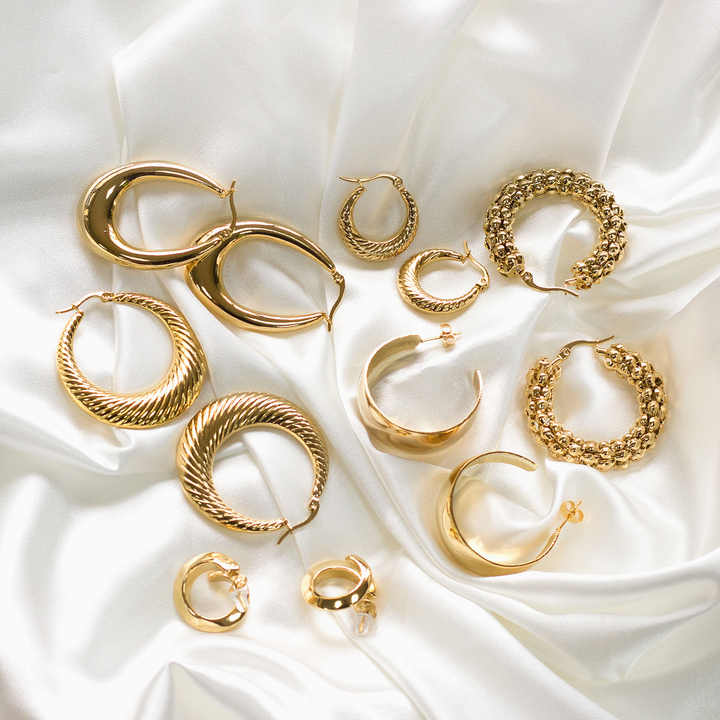 25mm Round Hoop Earrings In Sterling Silver - Foto 11