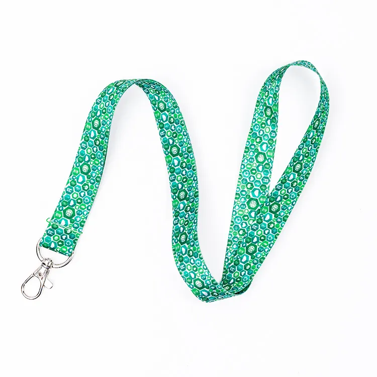 Wholesale Customization Green Floral Neck Rope Long Lanyard Phone Straps Lanyards For Camera Holder ID Card Badge Holder Keys