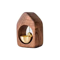 Carillons éoliens en laiton bois massif magnétique, jouet décoratif de porte, style créatif, sonnette de réfrigérateur, chauffe-vent