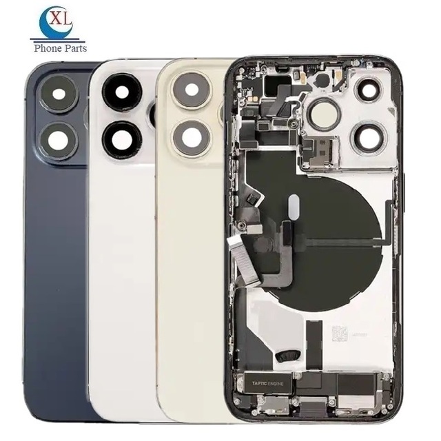 Mobile Phone Full Housings Battery Back Chassis Cover with Small Parts Replacement for IPhone12 11 12 13 14 Pro Max 14Plus