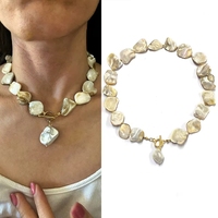 Collar de Conchas Irregulares y Exageradas de Alta Calidad para Verano, Joyería Hecha a Mano, Resistente al Agua, para Mujer