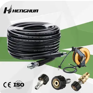 Kink Gratis Selang Mesin Cuci Tekanan Hidrolik 1/4 "Pengganti Benang Kuningan M22-14mm untuk Sebagian Besar Merek Mesin Cuci Tekanan