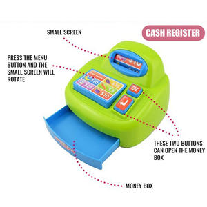 Juego de Juguetes de <span class=keywords><strong>Caja</strong></span> <span class=keywords><strong>Registradora</strong></span> Electrónica <span class=keywords><strong>Realista</strong></span> para Niños, con Accesorios de Lujo, Juguetes de Supermercado de Plástico - Product Image 4