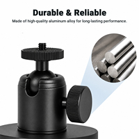 Support magnétique pour caméra avec mini rotule, aimant néodyme super puissant recouvert de caoutchouc, tige filetée mâle 1/4'' pour caméra de sécurité