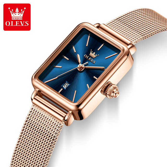 OLEVS 3692 Mini Alloy Square Case Custom Logo Minimalist Gold Unique Design Luxury Women's Quartz Sport High Quality Watches