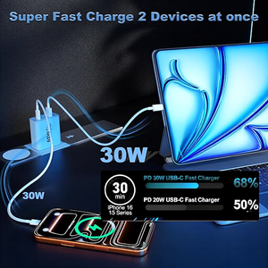 <span class=keywords><strong>Chargeur</strong></span> mural USB-C GaN 65W à 3 ports, adaptateur secteur PD à charge rapide pour téléphone, ordinateur portable, montre connectée, appareil photo, usage industriel - Product Image 5