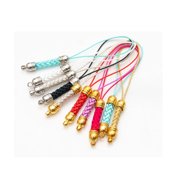Colorful Weave Hand Wrist Strap Lanyard Cell Phone Strap Loop for Cellphone Jewelry Findings DIY Crafts