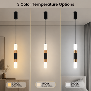 Lámpara Colgante LED Moderna de Metal, Altura Ajustable, Tricolor, para Comedor, Cocina, Isla, Acabado Dorado - Product Image 4