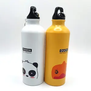 Sublimation 20Oz No Drip Sport Aluminum Water Bottle 500Ml Camping Bpafree Leakproof White Single Wall Water Bottle