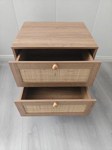 Comodino moderno MDF comodino in Rattan con cassetto camera da letto fine tavolo comodino comodino comodino comodino comodino - Product Image 5