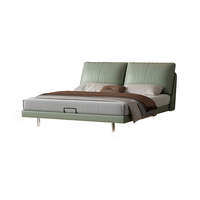 Prix pas cher Chambre française de luxe moderne avec rangement en bois lit King Queen double taille en tissu rembourré de créateur italien européen