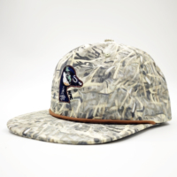 Gorra Deportiva Personalizada de 5 Paneles con Visera Plana, Cierre a Presión, Tela Oxford Dobby, Richardson 256, Bordado de Leopardo, Nailon, Sin Estructura, Argyle/Puntos