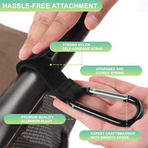 2 Pack Non-Slip Stroller <b>Clips</b> and <b>Hooks</b> Adjustable Stroller Carabiner <b>Clip</b> <b>Hooks</b> for Bike Scooter Wheelchair - Product Image 5