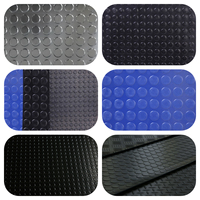 Schwarze Anti-Rutsch-Matte Anti-Ermüdung Wasserdichter Münz boden Runde Knopf matte Bolzen Gummi platte Rolle