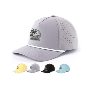 Casquettes de baseball personnalisées de haute qualité avec impression respirante et motif imprimé imperméable découpé au laser avec trou perforé et logo - Product Image 6