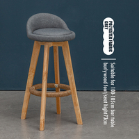 Chaise de café nordique, tabouret de Bar, chaise moderne haute en bois, chaises de Restaurant