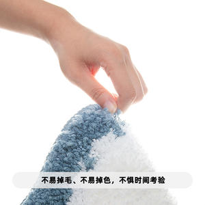 Tapis de porte en forme de coquillage côtier, absorbant et à séchage rapide, en fibre de polyester, pièce unique - Product Image 3