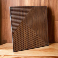 Nouveau Hot 50*50CM Taille PVC Stratification Imiter Panneaux De Bois Décoration Murale Intérieur 3D Panneaux Muraux Décoratifs Panneaux Muraux
