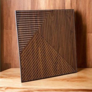 New Hot 50*50cm Kích thước PVC cán bắt chước tấm gỗ tường trang trí nội thất 3D tấm Tường trang trí tường Panels - Product Image 2