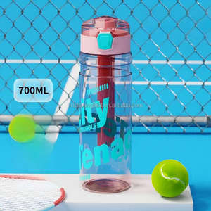 700ML Kunststoff-Sportwasserflasche mit Griff, sturzsichere Lebensmittelqualität Flasche für Männer Fitness Gym Outdoor-Nutzung - Product Image 6