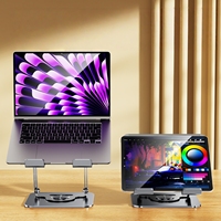 Support d'ordinateur portable rotatif en métal MQ 360, support réglable pour ordinateur portable, rehausseur de bureau pour jeux, bureau, tablette jusqu'à 15,6 pouces, 17 pouces