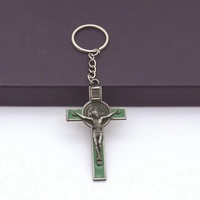 Catholique Chrétien Jésus Porte-clés De Voiture Porte-clés Femmes Hommes Cadeau Charmes Sac À Main Pendentif Croix Porte-clés