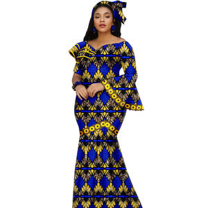 <span class=keywords><strong>Robe</strong></span> africaine imprimée batik <span class=keywords><strong>Robe</strong></span> longue <span class=keywords><strong>Bazin</strong></span> <span class=keywords><strong>Robe</strong></span> de soirée en tissu de coton ciré - Product Image 4