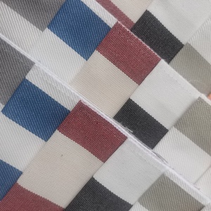 Tela de olefina con diseño de rayas clásicas de alto rendimiento, tela tejida Oxford impermeable, patrón teñido liso para muebles de exterior - Product Image 4
