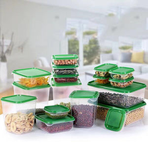 Ensemble de 17 boîtes de conservation alimentaire carrées en plastique PP pour réfrigérateur, compatibles micro-ondes, multifonctionnelles, pour usage domestique, personnalisables - Product Image 3