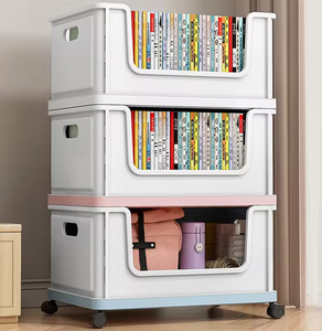 ตะกร้าเก็บของอเนกประสงค์แบบพับได้ Icen B104 ผลิตจากพลาสติก PP ฉีดขึ้นรูป กันน้ำ สไตล์อเมริกัน ขนาด 10-20 ลิตร สำหรับเก็บหนังสือและของจิปาถะ แบบเคลื่อนย้ายได้ ขนาดใหญ่ - Product Image 5