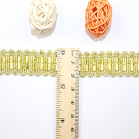 Garniture en dentelle guipure de luxe broderie rétro ruban coloré dentelle dorée ondulée accessoires vestimentaires