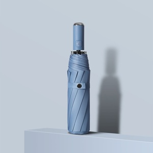 Alta calidad 10K 3 pliegues automático UV colorido negocios portátil a prueba de viento paraguas para Logo hombres lluvia protección solar - Product Image 5