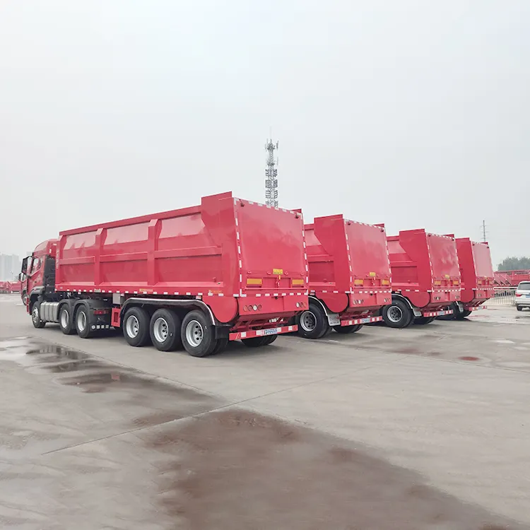 Reboque de correia transportadora de grãos de 3 eixos e 50 toneladas: eficiente e confiável