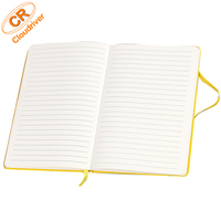 Carnet de notes classique en cuir PU à couverture rigide, avec impression de logo personnalisé, reliure cousue, durable et ligné